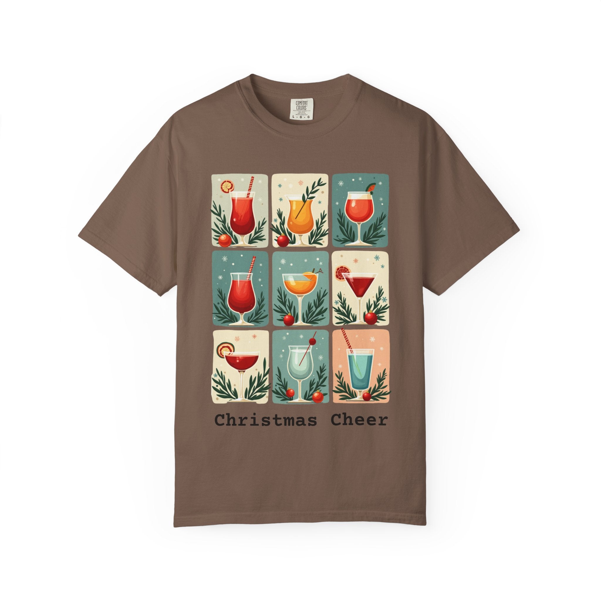 Mid Century Modern Christmas Cheer Unisex T-shirt - Cocktails
