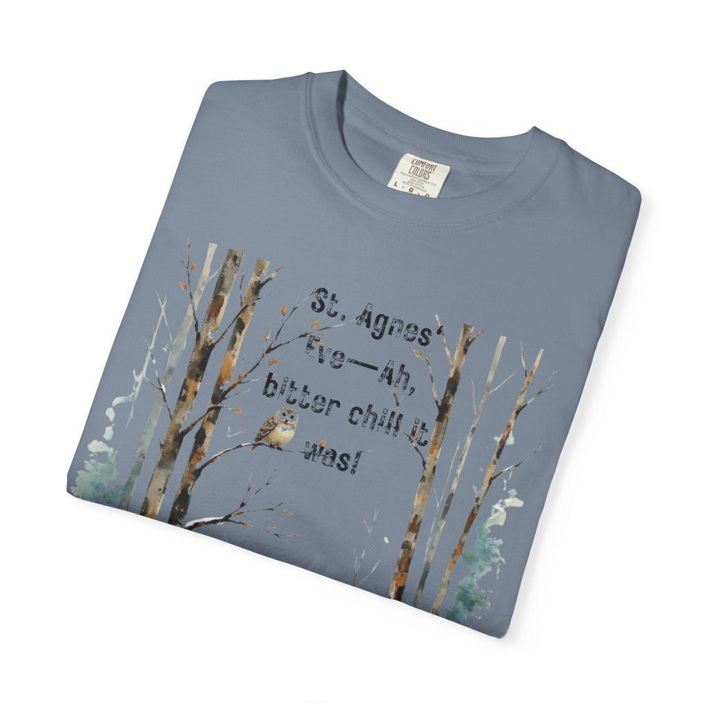 Keats St Agnes Eve Owl Winter Woods Watercolor Style